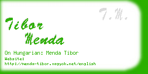 tibor menda business card